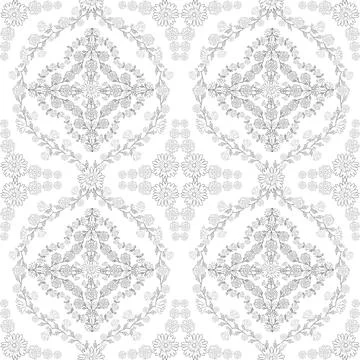 Floral seamless pattern ,flower branches seamless pattern , vector Stock Illustration