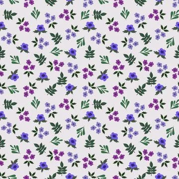 Floral seamless pattern ,flower branches seamless pattern , vector Stock Illustration