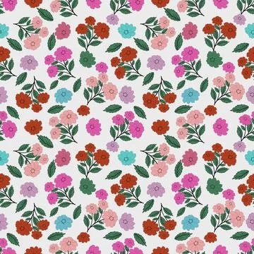 Floral seamless pattern ,flower branches seamless pattern , vector 스톡 일러스트
