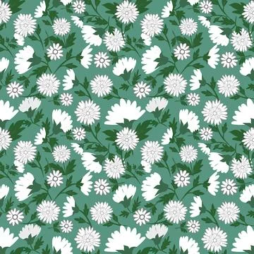 Floral seamless pattern ,flower branches seamless pattern , vector Stock Illustration