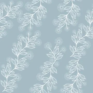 Floral seamless pattern ,flower branches seamless pattern , vector Stock Illustration