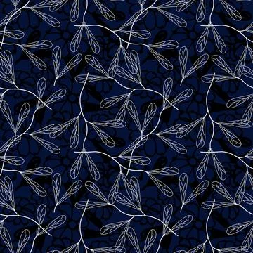 Floral seamless pattern ,flower branches seamless pattern , vector 스톡 일러스트