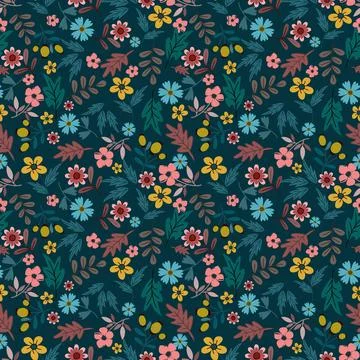 Floral seamless pattern ,flower branches seamless pattern , vector Stockillustratie