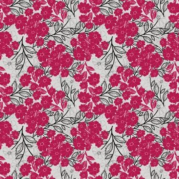 Floral seamless pattern ,flower branches seamless pattern , vector 스톡 일러스트