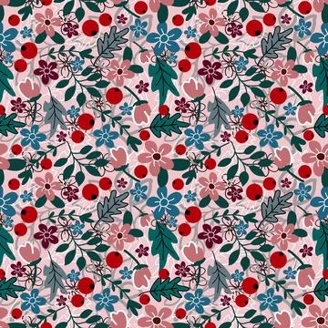 Floral seamless pattern ,flower branches seamless pattern , vector Illustrazione stock
