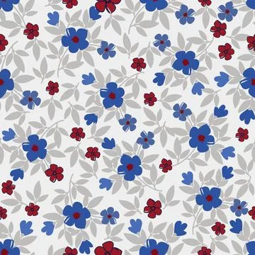 Floral seamless pattern ,flower branches seamless pattern , vector Stock Illustration