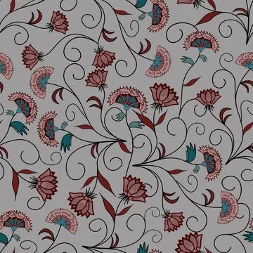 Floral seamless pattern ,flower branches seamless pattern , vector Illustrazione stock