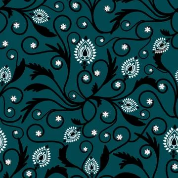 Floral seamless pattern ,flower branches seamless pattern , vector Stockillustratie