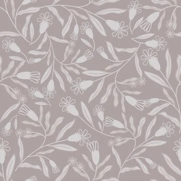 Floral seamless pattern ,flower branches seamless pattern , vector Stock Illustration