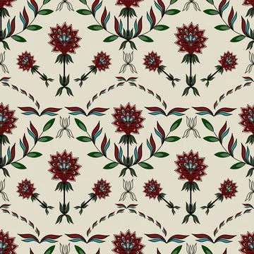 Floral seamless pattern ,flower branches seamless pattern , vector 스톡 일러스트