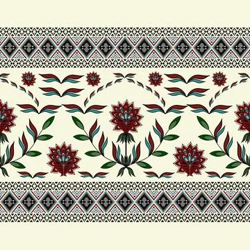 Floral seamless pattern ,flower branches seamless pattern Stock Illustration