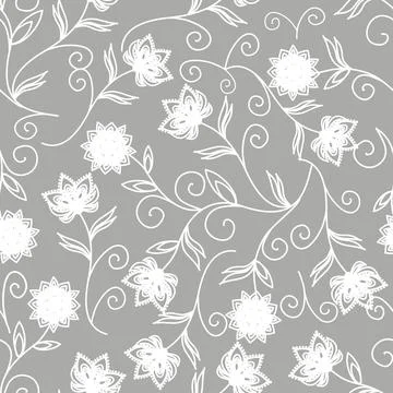 Floral seamless pattern ,flower branches seamless pattern , vector 스톡 일러스트