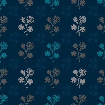 Floral seamless pattern ,flower branches seamless pattern Stock Illustration