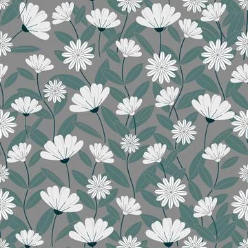 Floral seamless pattern ,flower branches seamless pattern , vector イラスト素材