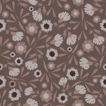 Floral seamless pattern ,flower branches seamless pattern Stock Illustration