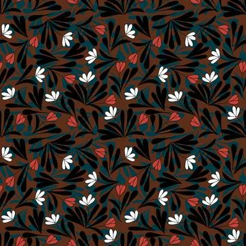 Floral seamless pattern ,flower branches seamless pattern , vector イラスト素材