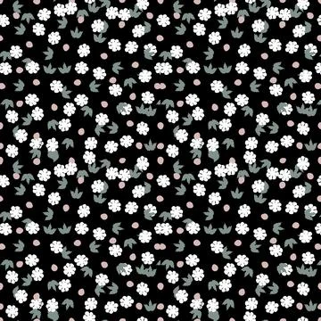 Floral seamless pattern ,flower branches seamless pattern , vector イラスト素材