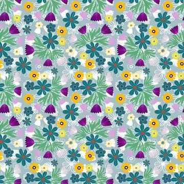 Floral seamless pattern ,flower branches seamless pattern , vector 스톡 일러스트