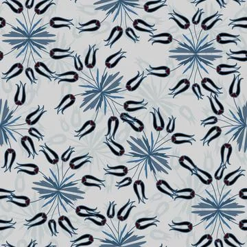 Floral seamless pattern ,flower branches seamless pattern Illustrazione stock