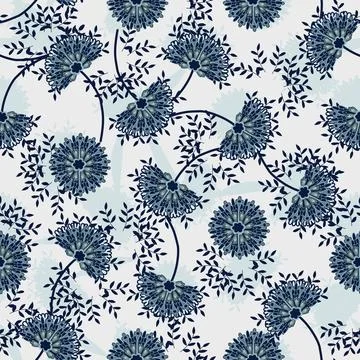 Floral seamless pattern ,flower branches seamless pattern Stock Illustration