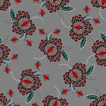 Floral seamless pattern ,flower branches seamless pattern Stock Illustration