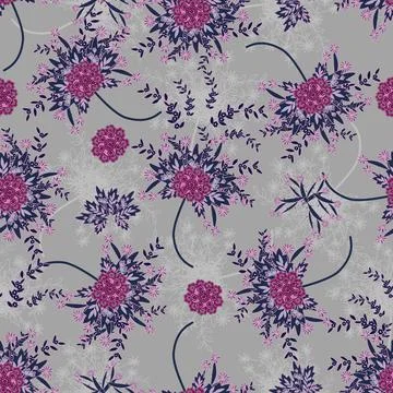 Floral seamless pattern ,flower branches seamless pattern Stock Illustration