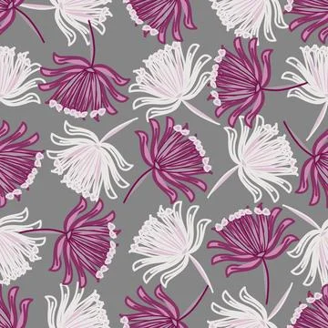 Floral seamless pattern ,flower branches seamless pattern Stock Illustration