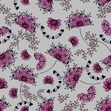 Floral seamless pattern ,flower branches seamless pattern Stock Illustration