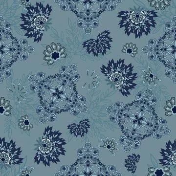 Floral seamless pattern ,flower branches seamless pattern Stock Illustration