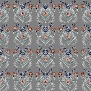 Floral seamless pattern ,flower branches seamless pattern Stock Illustration