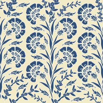 Floral seamless pattern ,flower branches seamless pattern Stock Illustration