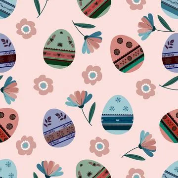 Floral seamless pattern ,flower branches seamless pattern , vector 库存插图