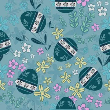 Floral seamless pattern ,flower branches seamless pattern , vector イラスト素材