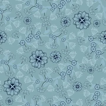 Floral seamless pattern ,flower branches seamless pattern , vector Stockillustratie