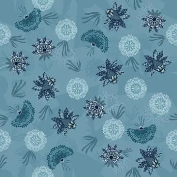 Floral seamless pattern ,flower branches seamless pattern , vector Illustrazione stock