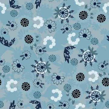 Floral seamless pattern ,flower branches seamless pattern , vector Illustrazione stock