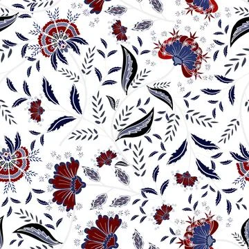 Floral seamless pattern ,flower branches seamless pattern , vector Stockillustratie