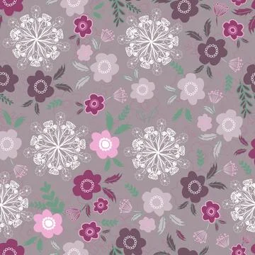 Floral seamless pattern ,flower branches seamless pattern , vector Stockillustratie