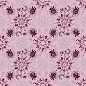 Floral seamless pattern ,flower branches seamless pattern , vector イラスト素材