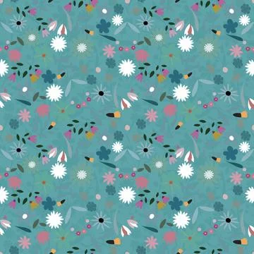 Floral seamless pattern ,flower branches seamless pattern , vector Stockillustratie