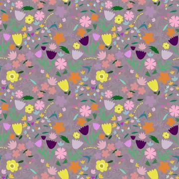 Floral seamless pattern ,flower branches seamless pattern , vector Illustrazione stock
