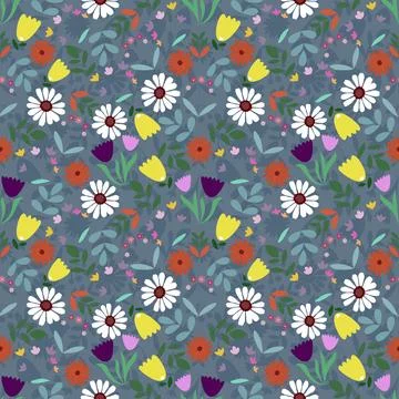 Floral seamless pattern ,flower branches seamless pattern , vector Stockillustratie