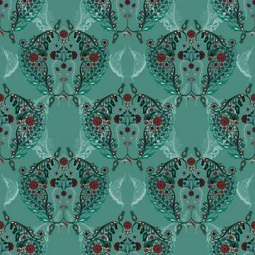 Floral seamless pattern ,flower branches seamless pattern , vector Stockillustratie