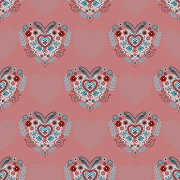 Floral seamless pattern ,flower branches seamless pattern , vector Illustrazione stock