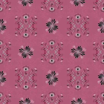 Floral seamless pattern ,flower branches seamless pattern , vector Illustrazione stock
