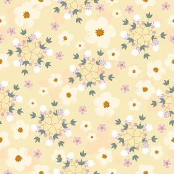 Floral seamless pattern ,flower branches seamless pattern , vector Stockillustratie