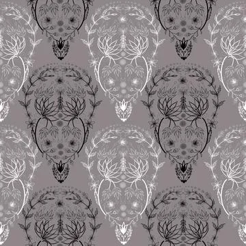 Floral seamless pattern ,flower branches seamless pattern , vector Stockillustratie