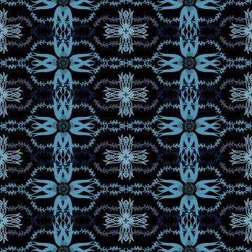 Floral seamless pattern ,flower branches seamless pattern , vector 库存插图