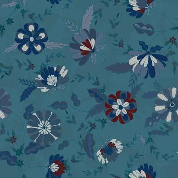 Floral seamless pattern ,flower branches seamless pattern , vector Stockillustratie