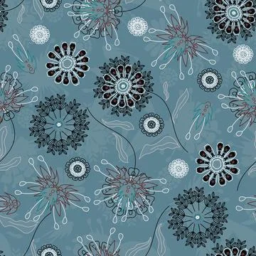 Floral seamless pattern ,flower branches seamless pattern , vector Stockillustratie